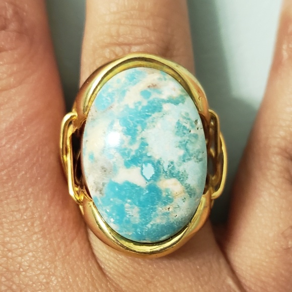 Genuine turquoise corset ring - Picture 3 of 3